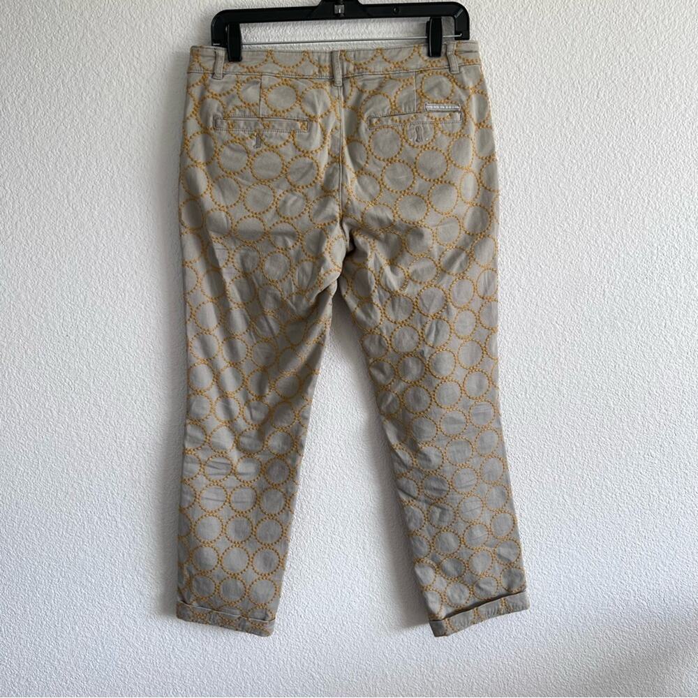Chino by Anthropologie Relaxed‎ Circle-Embroidered Chino Pants Boho Retro - Picture 4 of 10